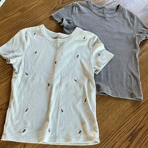 Bundle of American Eagle ribbed baby tees